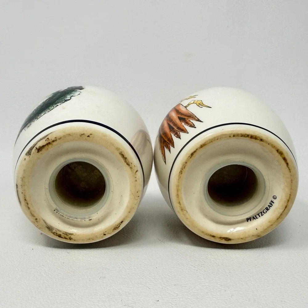 Pfaltzgraff Garden Vegetable Mixing Bowl and Salt Pepper Shakers Set‎ Stoneware